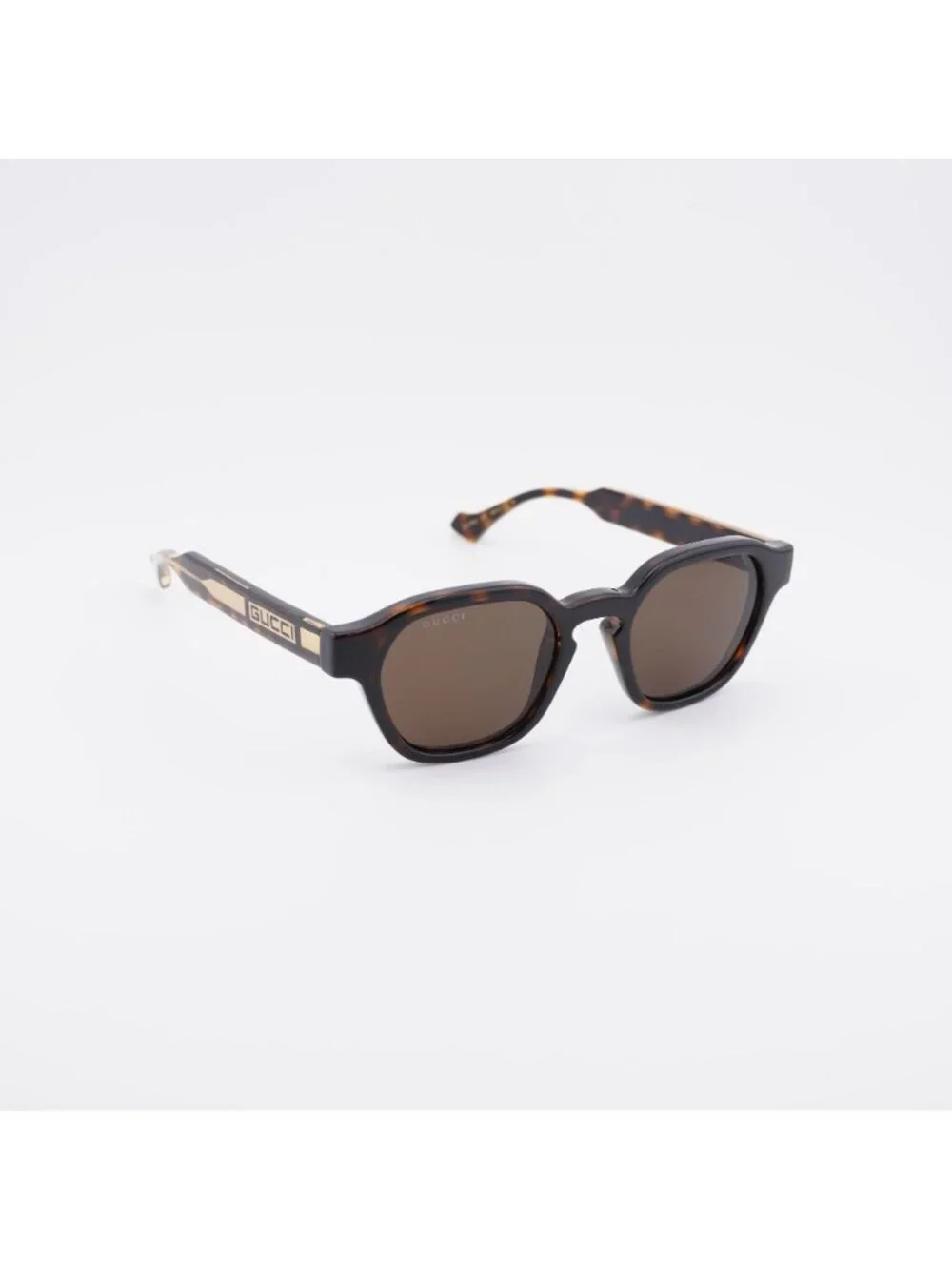 Gucci GG1730S 002 Sunglasses Havana Square Frame, Brown Lenses